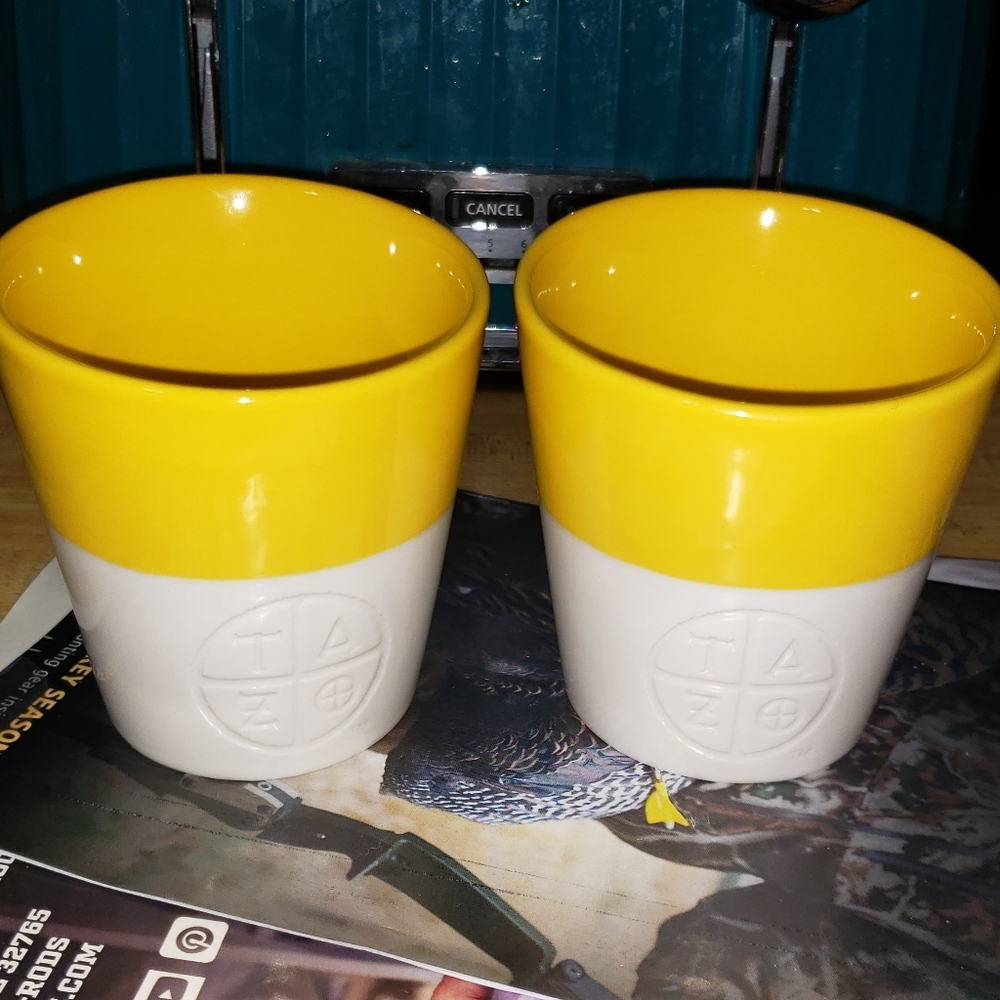 2012 Starbucks No Handle Tazo Tea Cups